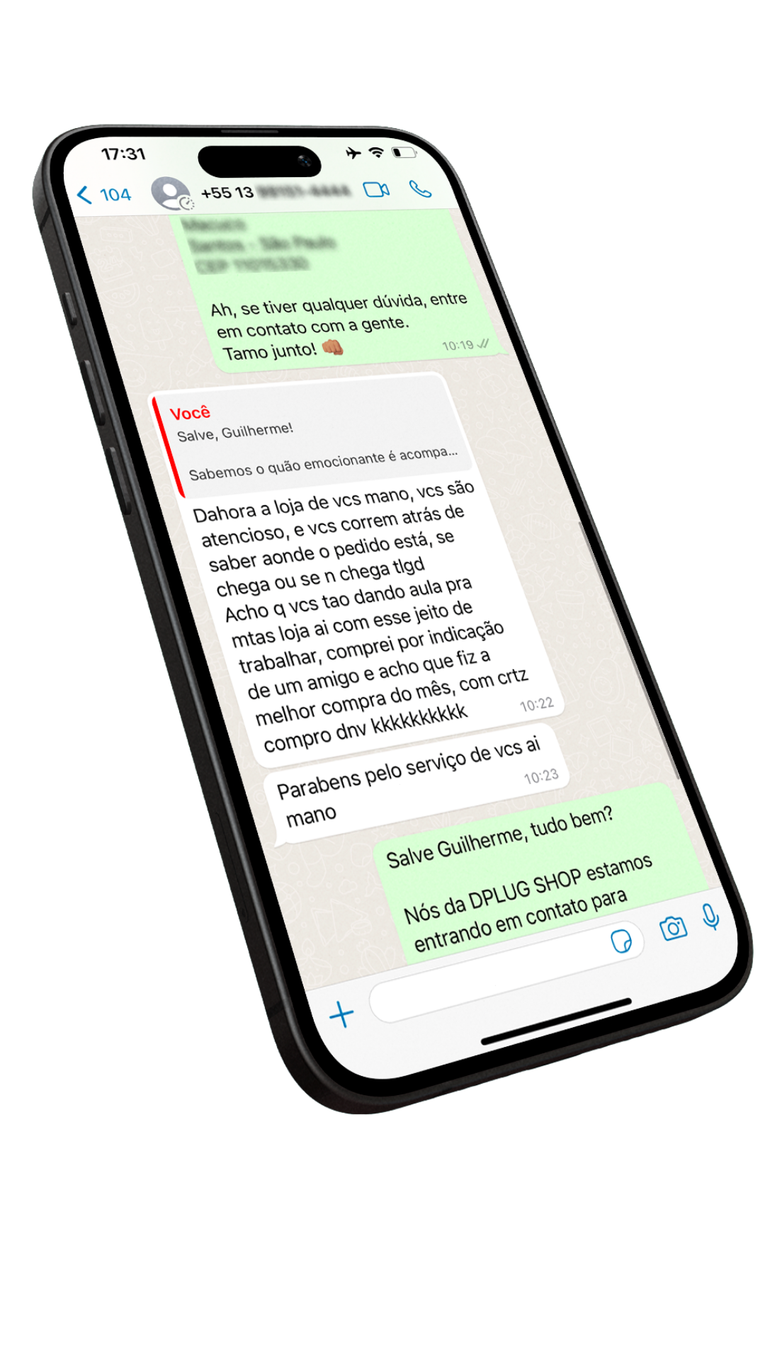 Depoimento cliente Guilherme — atendimento e recompra